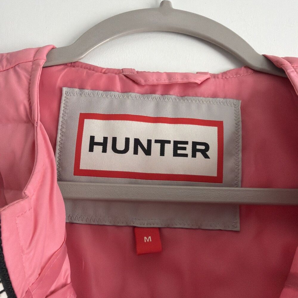 Hunter Pink Thin Down Layer QuiltedPuffer Jacket Coat medium - Picture 2 of 9